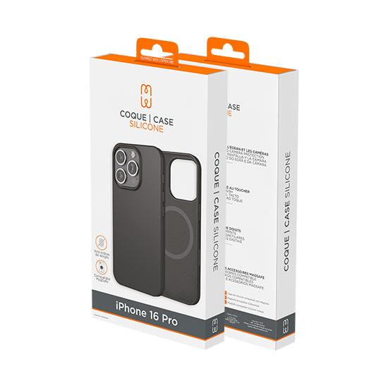 Coque silicone MagSafe iPhone 16 Pro - Noir-3